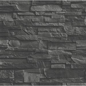 Rasch Grey Faux Slate 3D Wallpaper - Wallcovering Rasch Grey Faux Slate 3D Wallpaper - Wallcovering