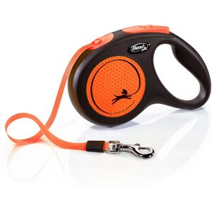 Flexi Neon Dog Lead - 5m, Orange, Reflective, Max 15kg Flexi Neon Dog Lead - 5m, Orange, Reflective, Max 15kg