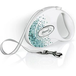 Flexi Glam Splash Ocean Swarovski Crystals M - Dog Retractable Lead - 5 M - White Flexi Glam Splash Ocean Swarovski Crystals M - Dog Retractable Lead - 5 M - White