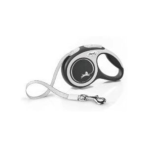 Flexi Dog Lead XS - Retractable Nylon 3m Black & White Flexi Dog Lead XS - Retractable Nylon 3m Black & White