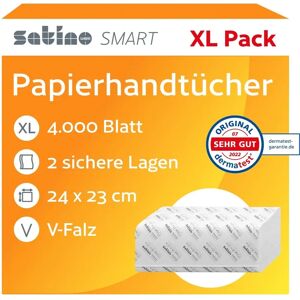 Satino par Wepa Serviette pliée en V PT3 - Papier - Publicité Satino par Wepa Serviette pliée en V PT3 - Papier - Publicité
