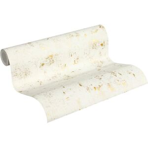 A.S. Creation Industrial Stone Concrete Wallpaper Metallic White Gold - Wallpaper A.S. Creation Industrial Stone Concrete Wallpaper Metallic White Gold - Wallpaper