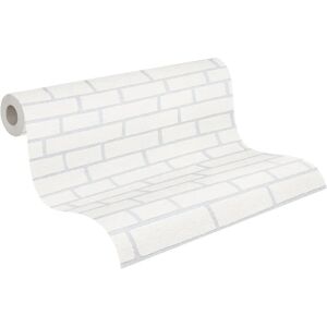 Witte vinylbehang A.S. Creation - Steenpatroon - 1.06 x 25 m Witte vinylbehang A.S. Creation - Steenpatroon - 1.06 x 25 m