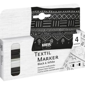 KREUL Textilmarker Opak, 4er-Set - Schwarz & Weiß KREUL Textilmarker Opak, 4er-Set - Schwarz & Weiß
