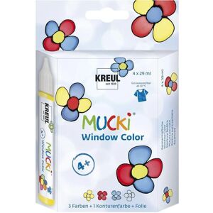 Set di penne colorate per finestre KREUL Mucki - 4 pezzi Set di penne colorate per finestre KREUL Mucki - 4 pezzi