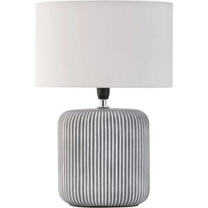 Lampe de table en céramique et tissu gris Pauleen - Lampe de table - Publicité Lampe de table en céramique et tissu gris Pauleen - Lampe de table - Publicité