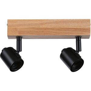 Projecteur Arvid de Paulmann - 2 spots, réglable, noir/bois - Publicité Projecteur Arvid de Paulmann - 2 spots, réglable, noir/bois - Publicité
