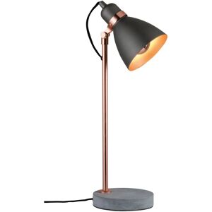 Lampe de table Neordic Orm - Style scandinave, E27, gris & cuivre Lampe de table Neordic Orm - Style scandinave, E27, gris & cuivre