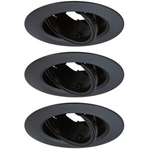 Paulmann 92111 Lighting Ring Set - Black, 3 Swivel, GU10, 90mm Paulmann 92111 Lighting Ring Set - Black, 3 Swivel, GU10, 90mm