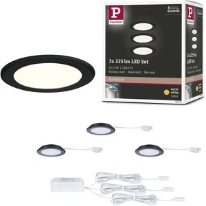 Paulmann LED meubelverlichting - set van 3, warm wit, zwart mat Paulmann LED meubelverlichting - set van 3, warm wit, zwart mat