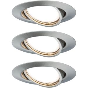 Paulmann LED Inbouwlamp - 3-Stappen Dimbaar, Geborsteld Staal Paulmann LED Inbouwlamp - 3-Stappen Dimbaar, Geborsteld Staal