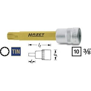 Hazet 8808LG-8 Embout tourne-écrou - M8, 88mm, revêtement TiN - Pour usage manuel Hazet 8808LG-8 Embout tourne-écrou - M8, 88mm, revêtement TiN - Pour usage manuel