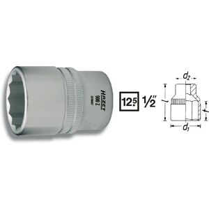 Hazet Nut Driver Bit - 25mm, Double Hex Traction Profile - Germany Hazet Nut Driver Bit - 25mm, Double Hex Traction Profile - Germany