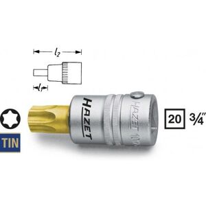 Hazet 1012-T60 Nut Driver Bit - TORX 80mm, Square 3/4 Inch Hazet 1012-T60 Nut Driver Bit - TORX 80mm, Square 3/4 Inch