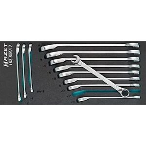 Hazet Model 163-509/12 Ratchet Socket Set - Double Hex Profile - 8-17mm Hazet Model 163-509/12 Ratchet Socket Set - Double Hex Profile - 8-17mm