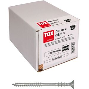 Tox vis d'ajustement de distance 6x80mm - Bois, 100 pcs - Publicité Tox vis d'ajustement de distance 6x80mm - Bois, 100 pcs - Publicité