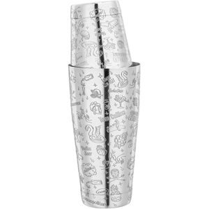 Limitowana edycja Shaker do koktajli ze stali nierdzewnej Marek Posluszny - 28oz/18oz - Srebro - Narzędzie Barowe Limitowana edycja Shaker do koktajli ze stali nierdzewnej Marek Posluszny - 28oz/18oz - Srebro - Narzędzie Barowe