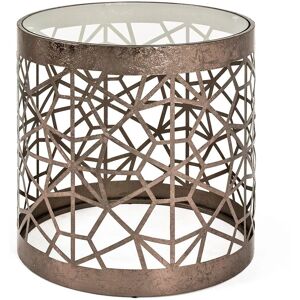 Bronzen Glazen Bijzettafel - 50cm Bronzen Glazen Bijzettafel - 50cm