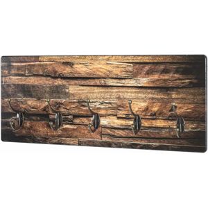 Nástěnný věšák HAKU - Motiv Dřevo - 5 Háčků - 60x25 cm Nástěnný věšák HAKU - Motiv Dřevo - 5 Háčků - 60x25 cm