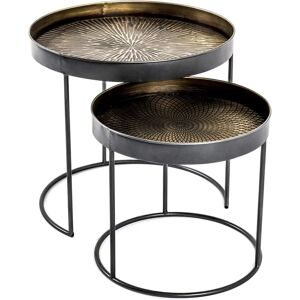 Haku Rosegold Metal Side Table Set - Side Table Haku Rosegold Metal Side Table Set - Side Table