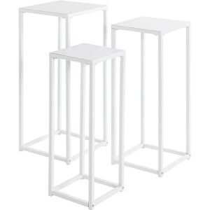 Ensemble de 3 Tables en Métal Blanc HAKU Möbel - Tables Basses et d'Appoint - Publicité Ensemble de 3 Tables en Métal Blanc HAKU Möbel - Tables Basses et d'Appoint - Publicité