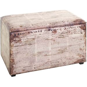 Haku Meble Pufa do przechowywania - Motyw gazetowy - 65cm Haku Meble Pufa do przechowywania - Motyw gazetowy - 65cm