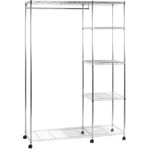 Haku Moebel HAKU Clothes Rack - Silver Chromed Metal 123x181cm Haku Moebel HAKU Clothes Rack - Silver Chromed Metal 123x181cm