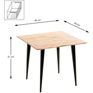 Haku Möbel Table Basse - Acier et Bois Naturel - Publicité Haku Möbel Table Basse - Acier et Bois Naturel - Publicité