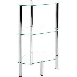 Haku Moebel Chrome Corner Shelf - Shelf for Books & Files Haku Moebel Chrome Corner Shelf - Shelf for Books & Files