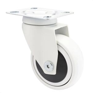 Wagner 3C Swivel Caster Wheel - White, Soft Elastomer Tread - Furniture Wagner 3C Swivel Caster Wheel - White, Soft Elastomer Tread - Furniture