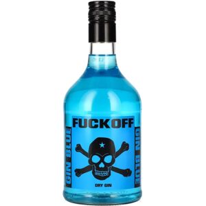 FUCKOFF GIN BLUE - Ginebra sèche classique avec agrumes et genièvre - 40% - Publicité FUCKOFF GIN BLUE - Ginebra sèche classique avec agrumes et genièvre - 40% - Publicité