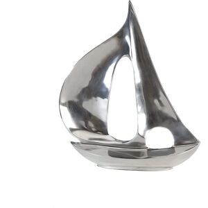 GILDE Silver Sailboat Sculpture - Maritime Home Decor GILDE Silver Sailboat Sculpture - Maritime Home Decor