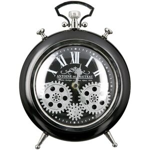 GILDE Transmission Staande klok - zwart/zilver, 25cm, Romeins GILDE Transmission Staande klok - zwart/zilver, 25cm, Romeins