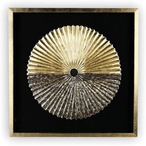 GILDE Casablanca Objeto de Pared Plato - Decoración de Madera y Vidrio 80x80 cm GILDE Casablanca Objeto de Pared Plato - Decoración de Madera y Vidrio 80x80 cm
