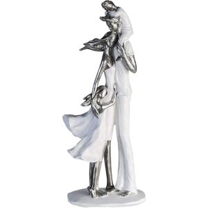 GILDE Familienfigur - Weiß/Silber - 16cm GILDE Familienfigur - Weiß/Silber - 16cm
