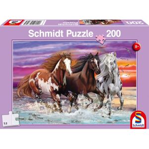 Schmidt Wilde Pferde Puzzle - 200 Stück - Förbättrar Observation & Kreativitet Schmidt Wilde Pferde Puzzle - 200 Stück - Förbättrar Observation & Kreativitet