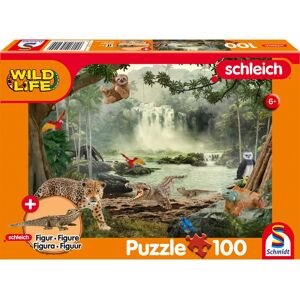 Wild Life Regenwoud Puzzel - Met Schleich Figuren Wild Life Regenwoud Puzzel - Met Schleich Figuren