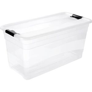 Caja de almacenamiento Keeeper Cornelia - 83L, Transparente, Apilable Caja de almacenamiento Keeeper Cornelia - 83L, Transparente, Apilable