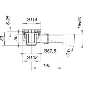 Bernstein Modell 85 mm Duscharmauslauf - Verstellbar 0-15° Bernstein Modell 85 mm Duscharmauslauf - Verstellbar 0-15°