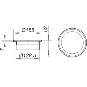 DALLMER Aufsatzrahmen V, d 155 mm - Rahmen DALLMER Aufsatzrahmen V, d 155 mm - Rahmen