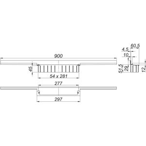 Dallmer Douchegoot CeraWall Individual - 900 mm Dallmer Douchegoot CeraWall Individual - 900 mm