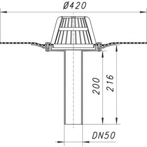 Dallmer - 84 D DallBit - DN 50 - Dachablauf Dallmer - 84 D DallBit - DN 50 - Dachablauf