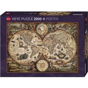 Puzzle Arte Mappa Vintage del Mondo Heye 2000 Pezzi Puzzle Arte Mappa Vintage del Mondo Heye 2000 Pezzi