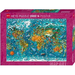 Heye Miniature World Map Art Puzzle - 2000 Stück Heye Miniature World Map Art Puzzle - 2000 Stück