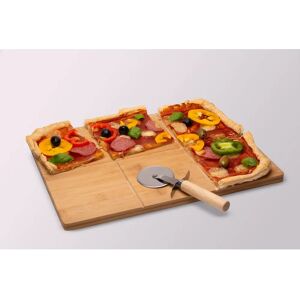 My home Bambus-Pizzabrett mit Pizzaschneider - Schneidebrett My home Bambus-Pizzabrett mit Pizzaschneider - Schneidebrett