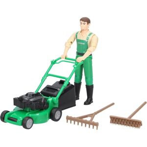 Bruder Gardener with Lawn Mower & Accessories - Toy Figure Bruder Gardener with Lawn Mower & Accessories - Toy Figure