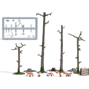 Busch Foxes Model Railroad Accessory - Set of 5 Red Foxes Busch Foxes Model Railroad Accessory - Set of 5 Red Foxes