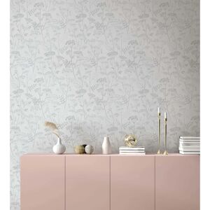 Papel Pintado Flora Haven de Marburg - Botánico, Blanco, 0,53x10.05m Papel Pintado Flora Haven de Marburg - Botánico, Blanco, 0,53x10.05m