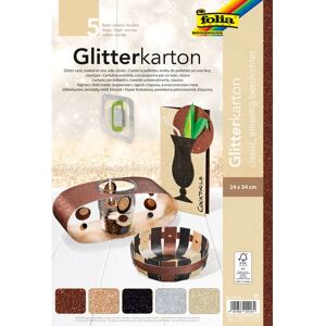 Folia - Glitterkarton Classic - Multicolore - Ensemble - Accessoire Folia - Glitterkarton Classic - Multicolore - Ensemble - Accessoire
