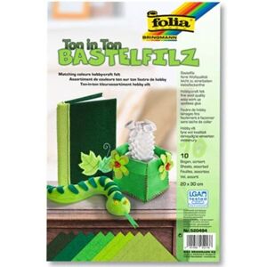 Tissu de bricolage vert Folia - 10 feuilles - Publicité Tissu de bricolage vert Folia - 10 feuilles - Publicité